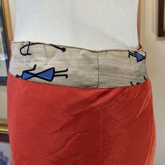 Boho silk blend wrap skirt size large - Picture 3 of 10